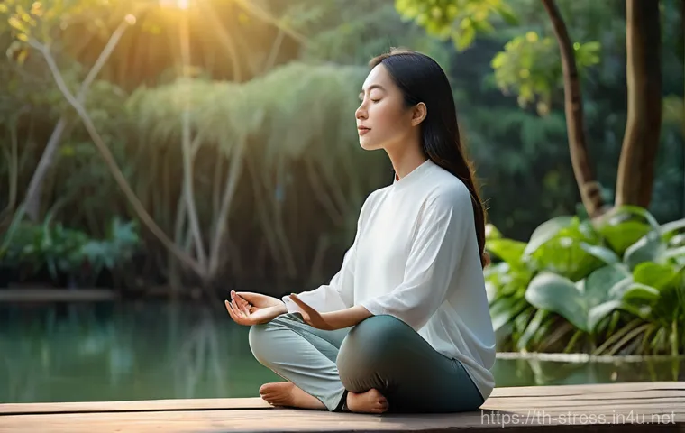 스트레스 해소를 위한 비타민과 보충제 - **Serene Sleep and Deep Relaxation:** A person (gender-ambiguous, around 25-40 years old) is capture...
