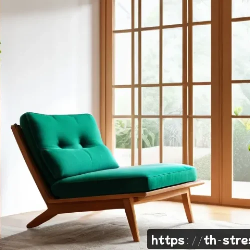스트레스 해소를 위한 디지털 디톡스 - A cozy and modern living room corner designed as a screen-free zone, featuring a comfortable armchai...